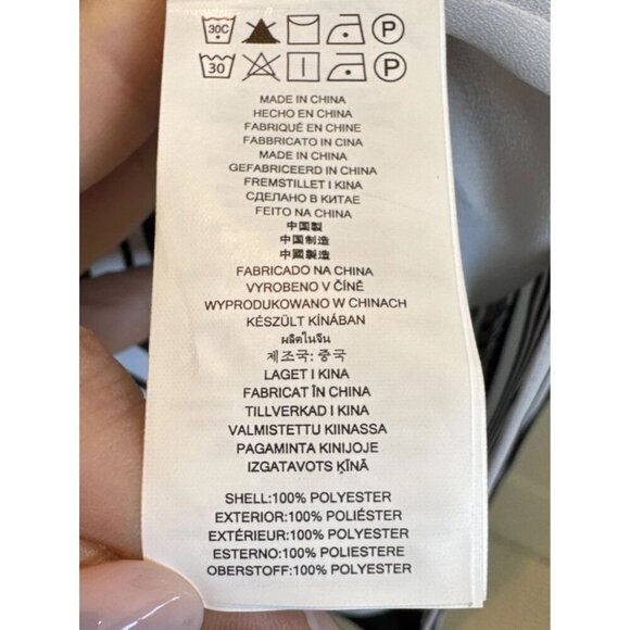 Michael Kors Tunic Striped Black And White Short Dress With Tie Woman’s 14 - Picture 15 of 16